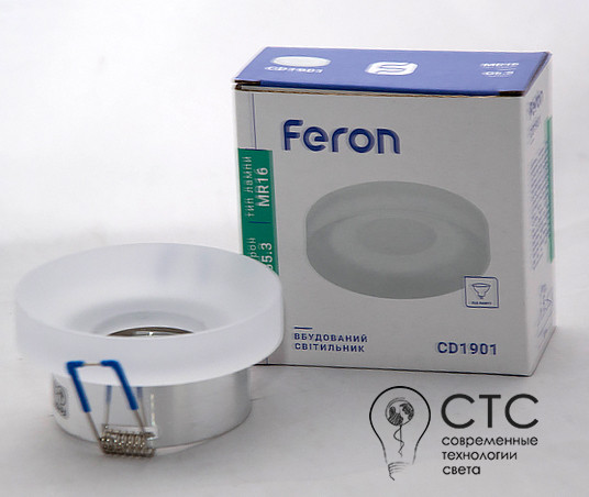 Встраиваемый светильник Feron CD1901 G5.3 белый матовый