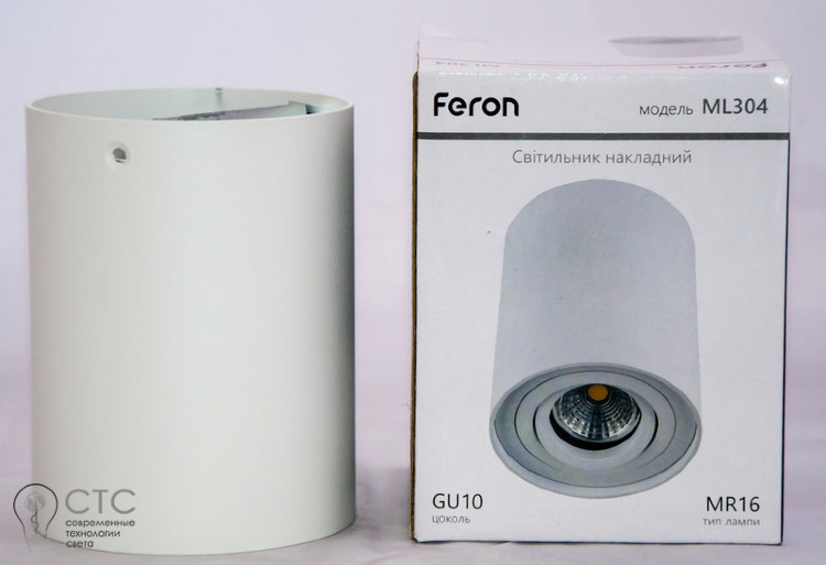Светильник Feron ML304 без лампы MR16/GU10 круг белый 