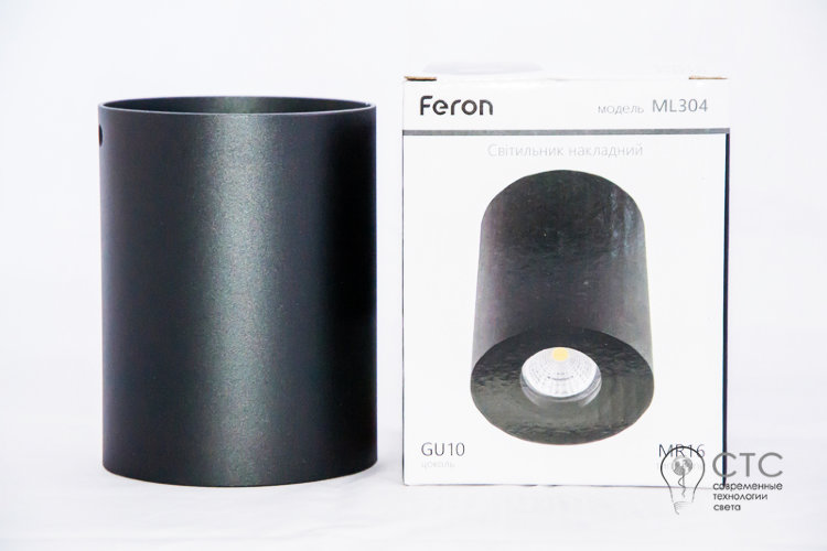 Світильник Feron ML304 без лампи MR16 /GU10 коло чорний