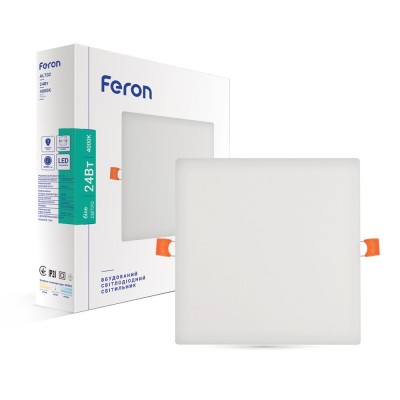 Светодиодный встроенный светильник Feron AL702 24Вт 4000K белый