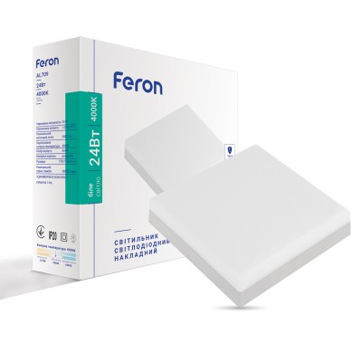 Светодиодный накладной светильник Feron AL709 24Вт 4000K белый
