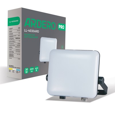 Светодиодный прожектор Ardero LL-4030ARD PRO 30Вт 6500K черный