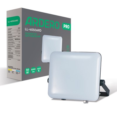 Светодиодный прожектор Ardero LL-4050ARD PRO 50Вт 6500K черный