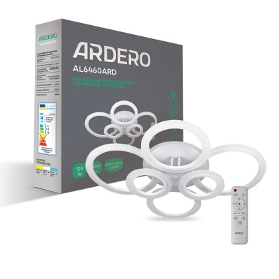 Светодиодная накладная люстра Ardero AL6460ARD SOFT R 120Вт белый