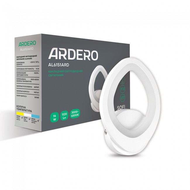 Светодиодный накладной светильник Ardero AL6151ARD SOFI 14Вт белый