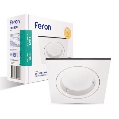 Встроенный светильник Feron DL6300 под лампу белый