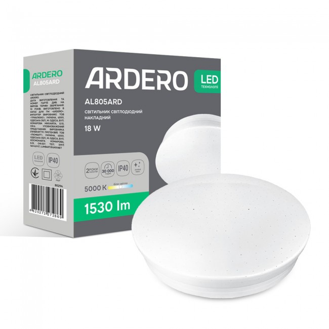 Светодиодный накладной светильник Ardero AL805ARD 18Вт 5000K белый
