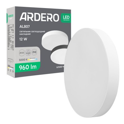 Светодиодный накладной светильник Ardero AL807 12Вт 5000K белый