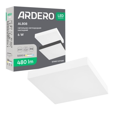 Світлодіодний накладний світильник Ardero AL808 6Вт 5000K білий