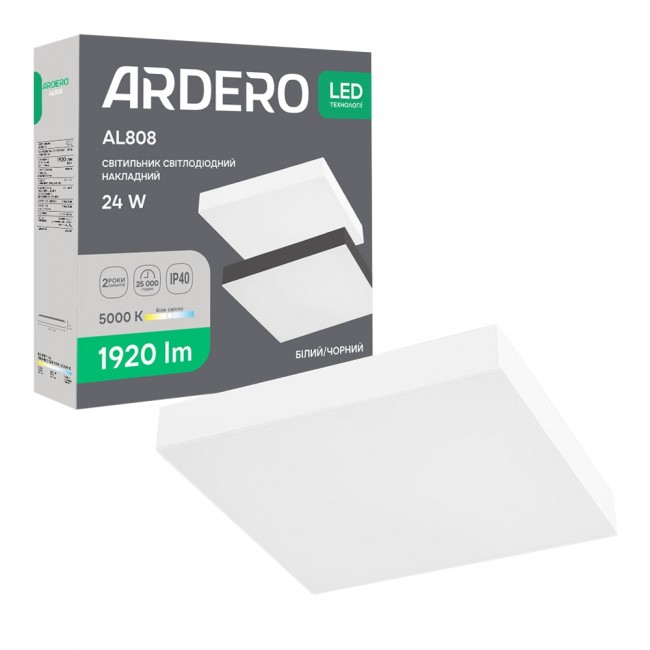 Светодиодный накладной светильник Ardero AL808 24Вт 5000K белый