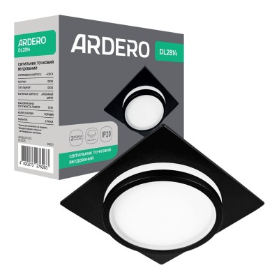 Встроенный светильник Ardero DL2814 под лампу черный