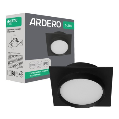 Вбудований світильник Ardero DL2818 під лампу чорний