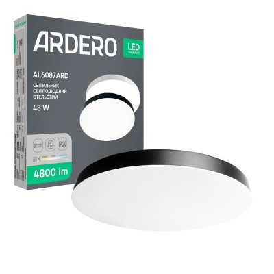 Светодиодный накладной светильник Ardero AL6087ARD TREND 48Вт черный