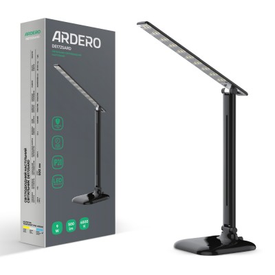 Светодиодный настольный светильник Ardero DE1725ARD 9Вт 6500K черный