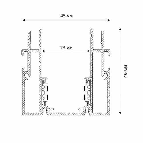 Кутовий з'єднувач Ardero LD2040 для вбудованого шинопроводу CABM1004 чорний - фото 2