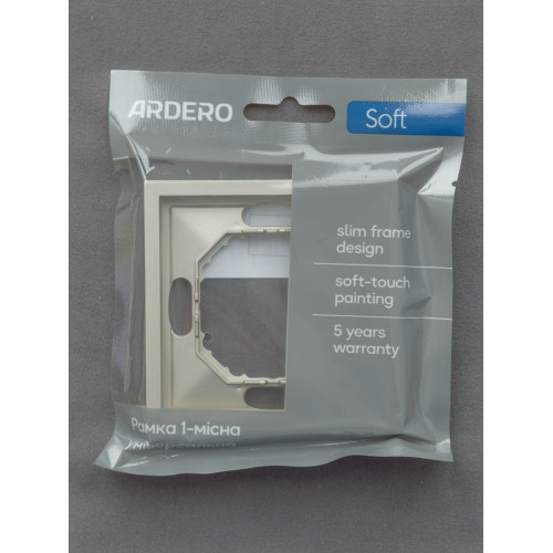 Рамка 1-местная универсальная Ardero Soft шампань EF101-C - фото 2