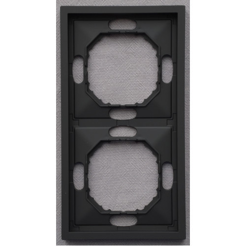 Ardero EF102-B рамка 2-местная универсальная, черный Soft - фото 1