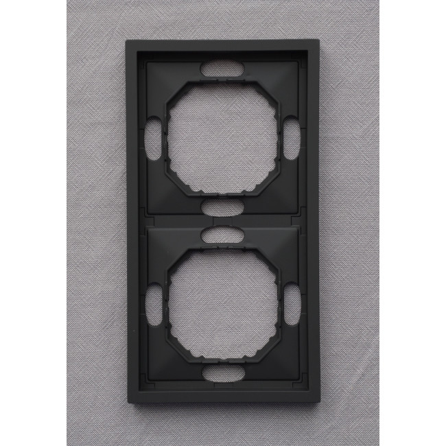 Ardero EF102-B рамка 2-местная универсальная, черный Soft