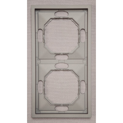 Ardero EF102-G рамка 2-місна універсальна, сірий Soft Ardero EF102-G рамка 2-місна універсальна, сірий Soft