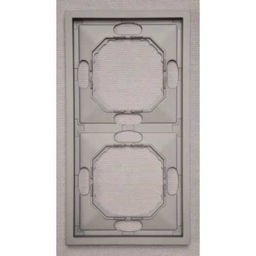 Ardero EF102-G рамка 2-местная универсальная, серый Soft - фото 1