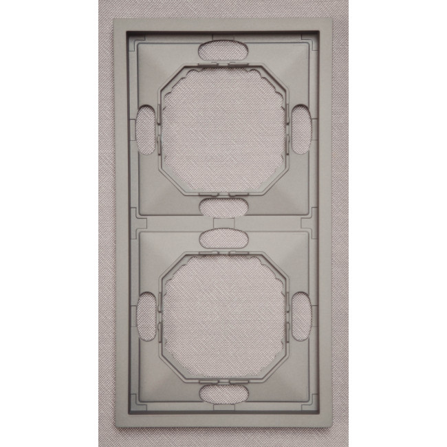 Ardero EF102-G рамка 2-местная универсальная, серый Soft Ardero EF102-G рамка 2-местная универсальная, серый Soft