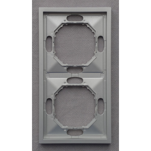 Рамка 2-місна універсальна Ardero Soft срібло EF102-S - фото 1