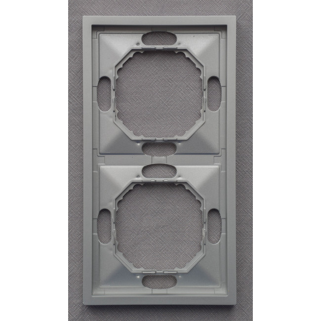 Рамка 2-местная универсальная Ardero Soft серебро EF102-S Рамка 2-местная универсальная Ardero Soft серебро EF102-S