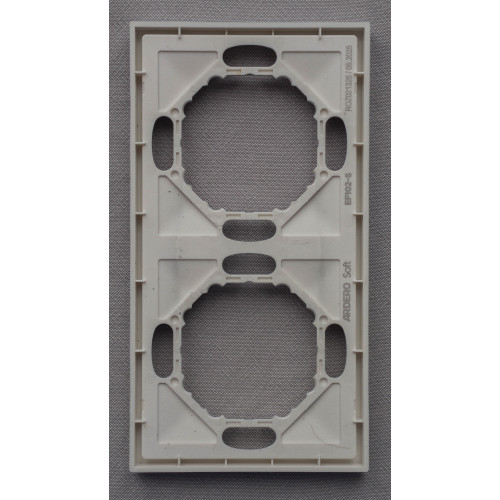 Рамка 2-місна універсальна Ardero Soft срібло EF102-S - фото 2