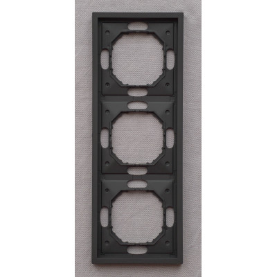 Ardero EF103-B рамка 3-местная универсальная, черный Soft