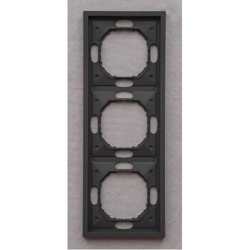 Ardero EF103-B рамка 3-местная универсальная, черный Soft - фото 1