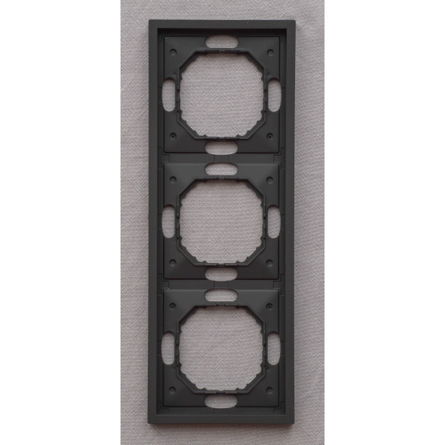 Ardero EF103-B рамка 3-местная универсальная, черный Soft