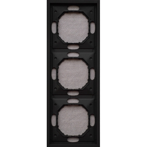 Ardero EF103-B рамка 3-местная универсальная, черный Soft - фото 1