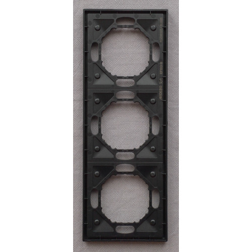 Ardero EF103-B рамка 3-местная универсальная, черный Soft - фото 2