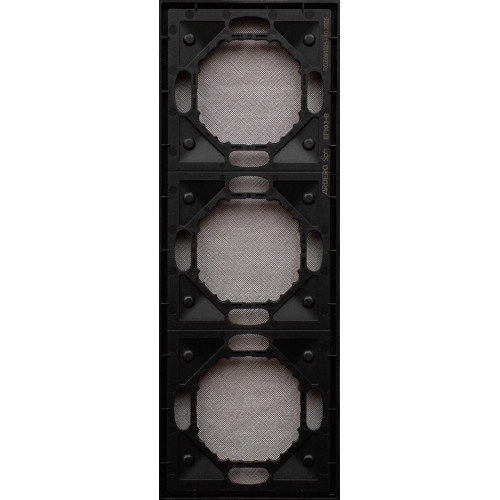 Ardero EF103-B рамка 3-местная универсальная, черный Soft - фото 2