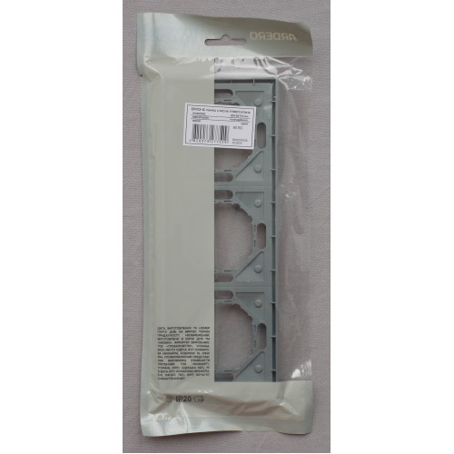 Ardero EF103-G рамка 3-місна універсальна, сірий Soft - фото 4