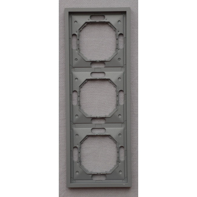 Ardero EF103-G рамка 3-местная универсальная, серый Soft