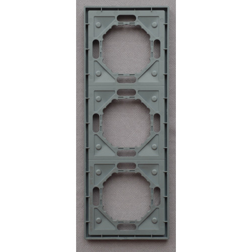 Ardero EF103-G рамка 3-місна універсальна, сірий Soft - фото 2