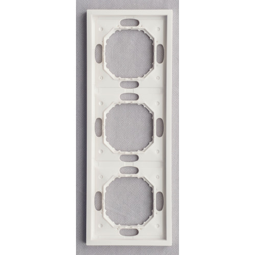 Ardero EF103-W рамка 3-місна універсальна, білий Soft - фото 1