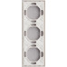 Ardero EF103-W рамка 3-місна універсальна, білий Soft Ardero EF103-W рамка 3-місна універсальна, білий Soft