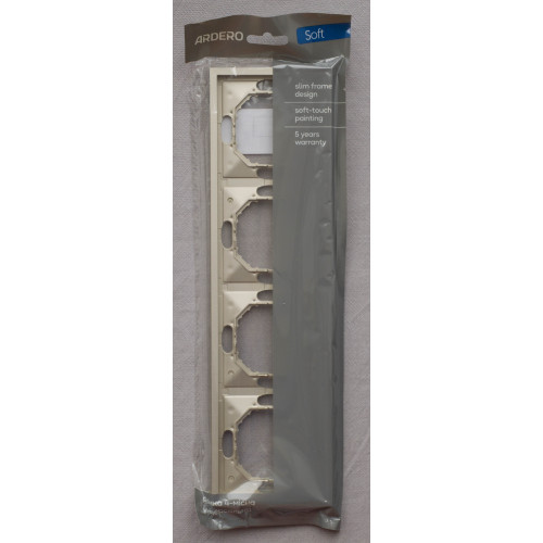 Рамка 4-местная универсальная Ardero Soft шампань EF104-C - фото 3 | СТС Рамка 4-местная универсальная Ardero Soft шампань EF104-C - фото 3