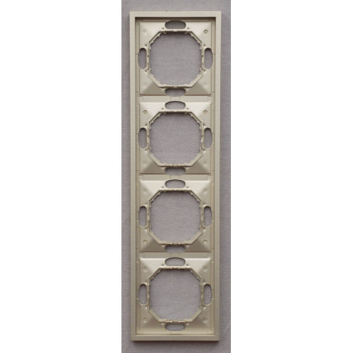 Рамка 4-местная универсальная Ardero Soft шампань EF104-C - фото 1