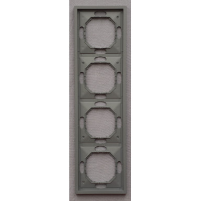 Ardero EF104-G рамка 4-местная универсальная, серый Soft