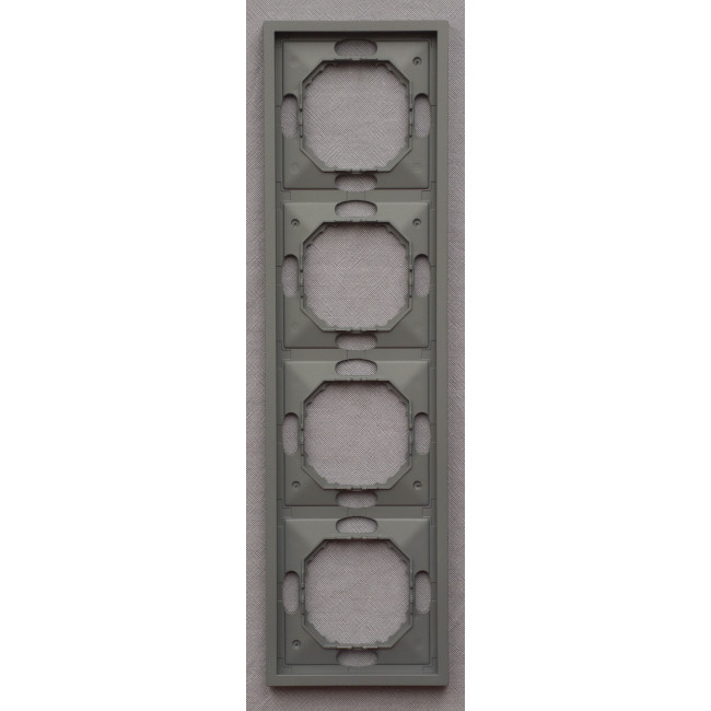 Ardero EF104-G рамка 4-местная универсальная, серый Soft