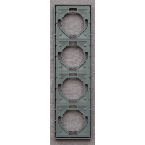 Ardero EF104-G рамка 4-местная универсальная, серый Soft - фото 2