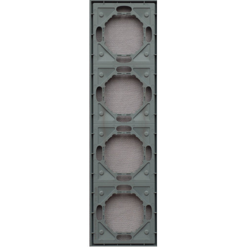 Ardero EF104-G рамка 4-местная универсальная, серый Soft - фото 2