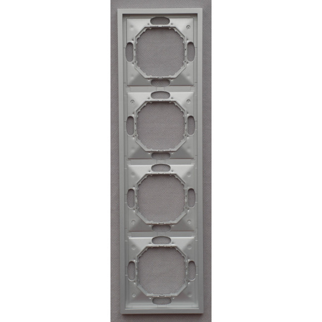 Рамка 4-місна універсальна Ardero Soft срібло EF104-S