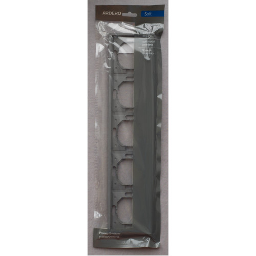 Ardero EF105-G рамка 5-місна універсальна, сірий Soft - фото 3