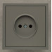Ardero ER111-G розетка без заземления, механизм серый 16А Soft