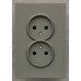 Ardero ER112-G розетка двойная без заземления серый 16А Soft