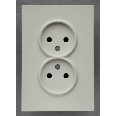 Ardero ER112-W розетка подвійна з заземленням білий 16А Soft